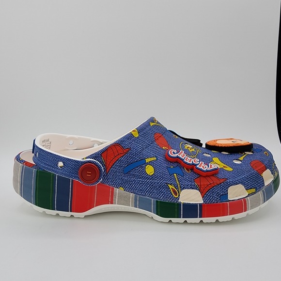 Crocs Chucky Classic Clog Men Size 11 Slip On Childs Play Movie Shoes NEW READ - Picture 2 of 16
